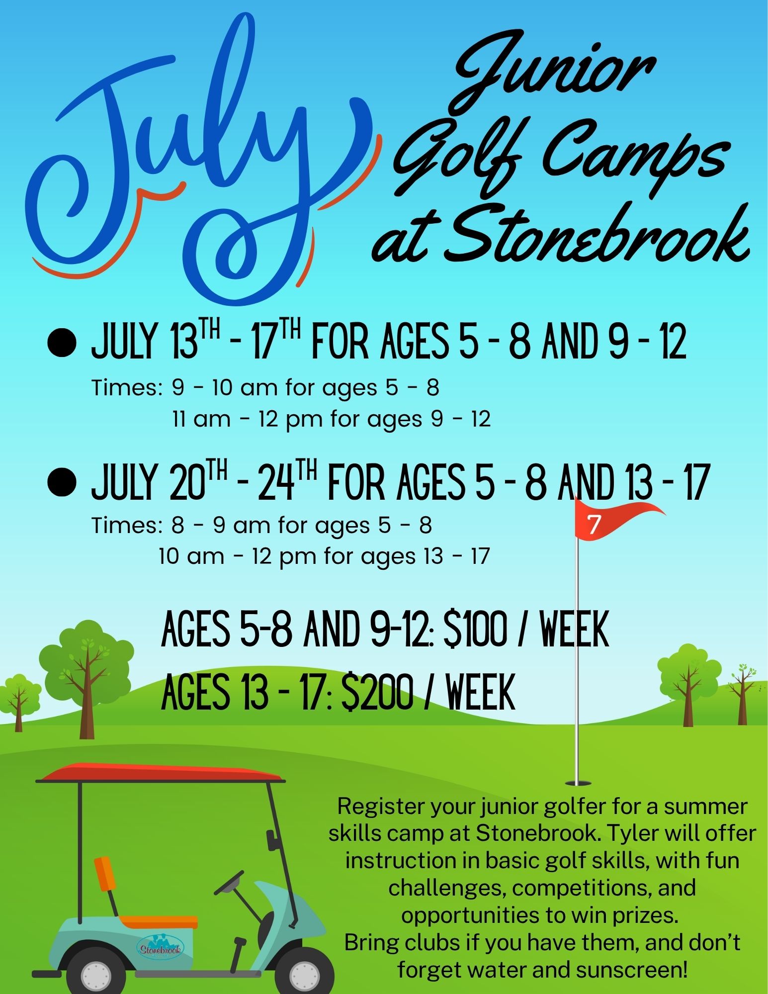 golf camp july 1